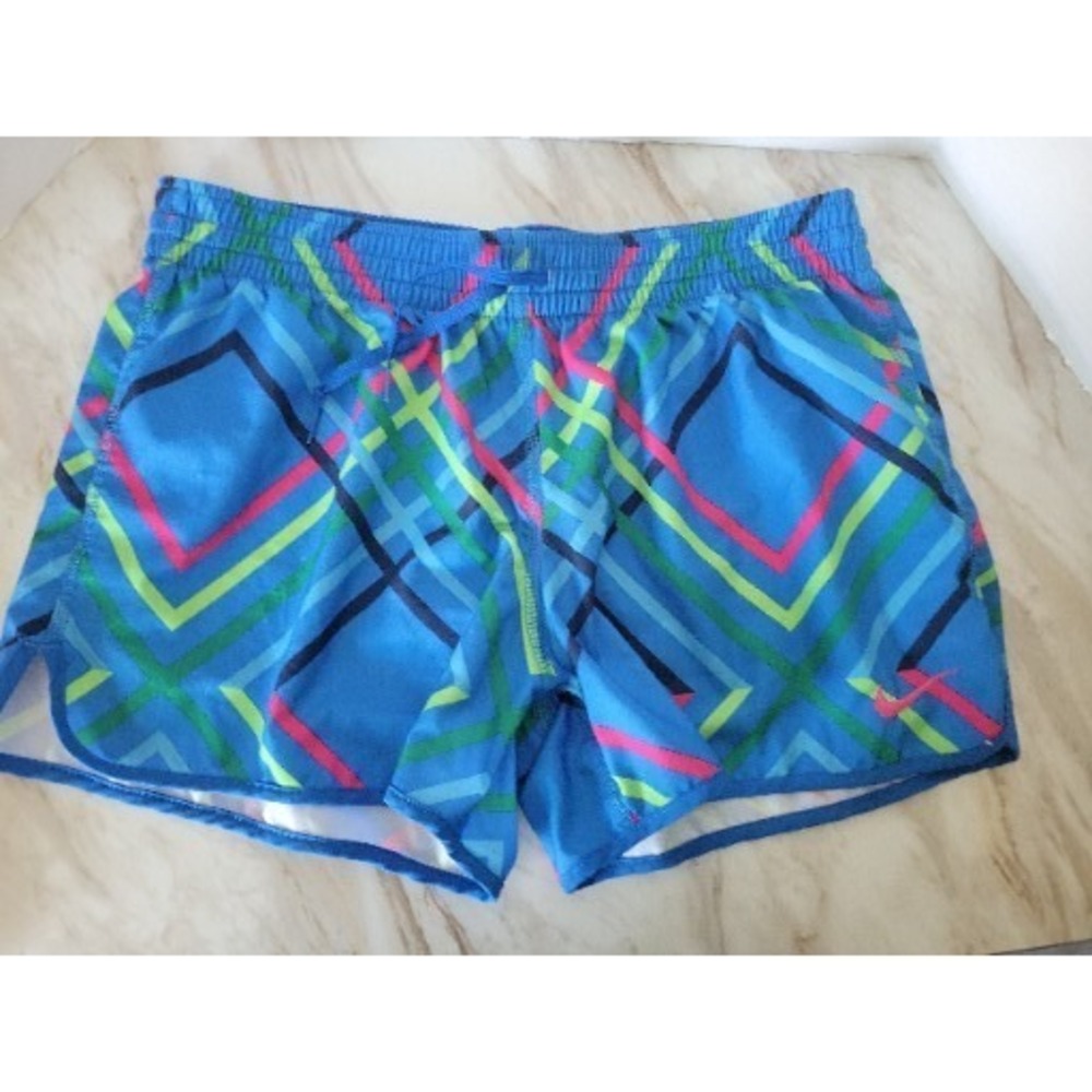 Women's Nike Shorts size Medium Blue Athletic‎ Gym Workout casual colorful